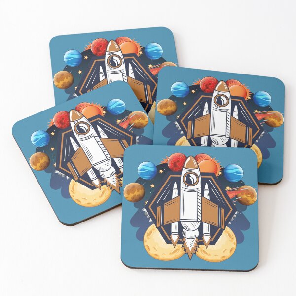 Item preview, Cohete volando en el espacio designed and sold by ArtOfStars.
