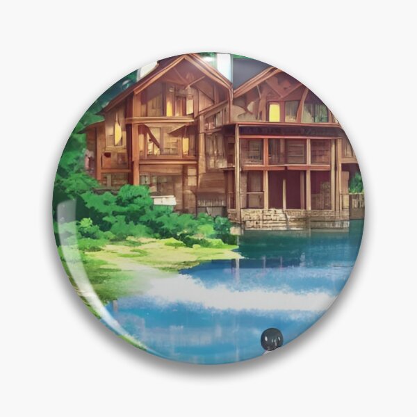 Item preview, Anime Lakehouse Beutifull Nature Scene designed and sold by Art-of-AI.