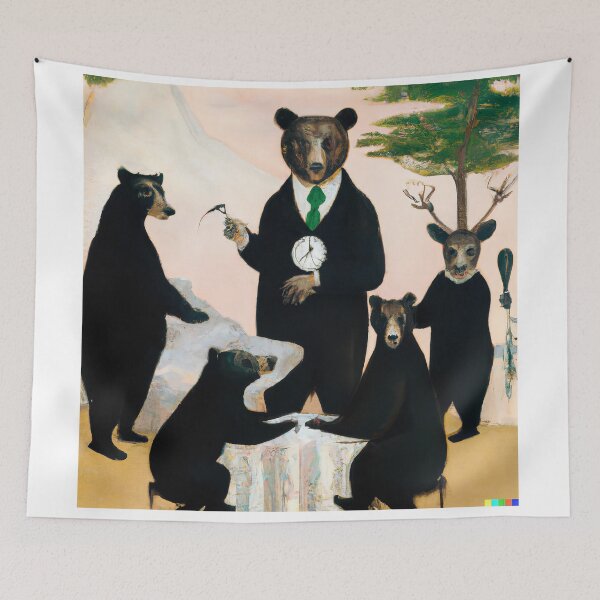 Item preview, Bears in high society, Salvador Dali designed and sold by ArtifAI.