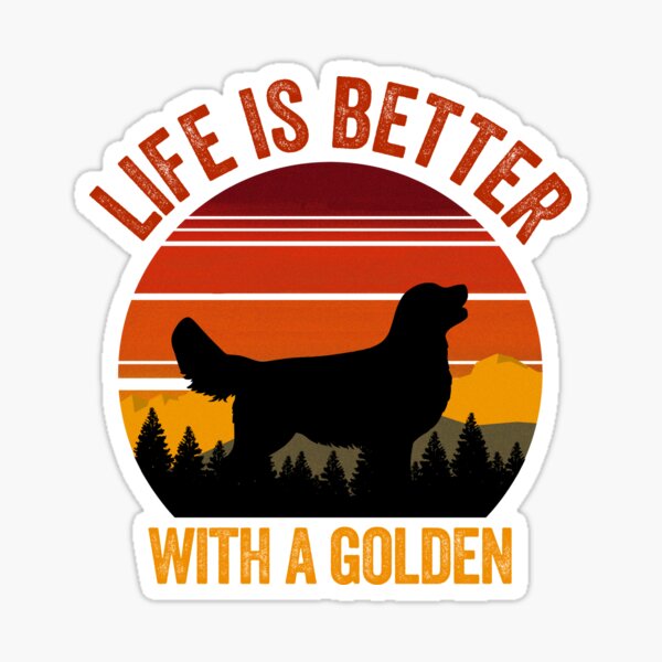 Artikel-Vorschau von Das Leben ist besser mit einem Golden Retriever Vintage Country Dog Geschenk, designt und verkauft von Guarddogdrive.