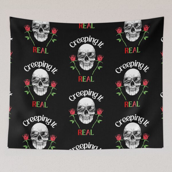 Item preview, Creeping It Real Skull Aviator Sunglasses Retro Red Roses designed and sold by OutdoorsZee1.