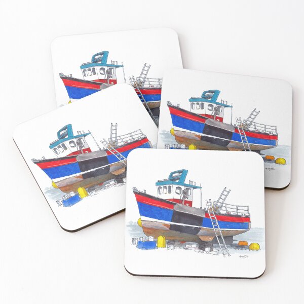 Item preview, Boatyard Mc Boatface Watercolour designed and sold by Tom Napper Design.