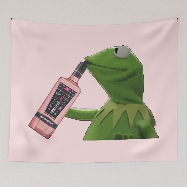 Item preview, Kermit sipping pink whitney designed and sold by etsymerch.