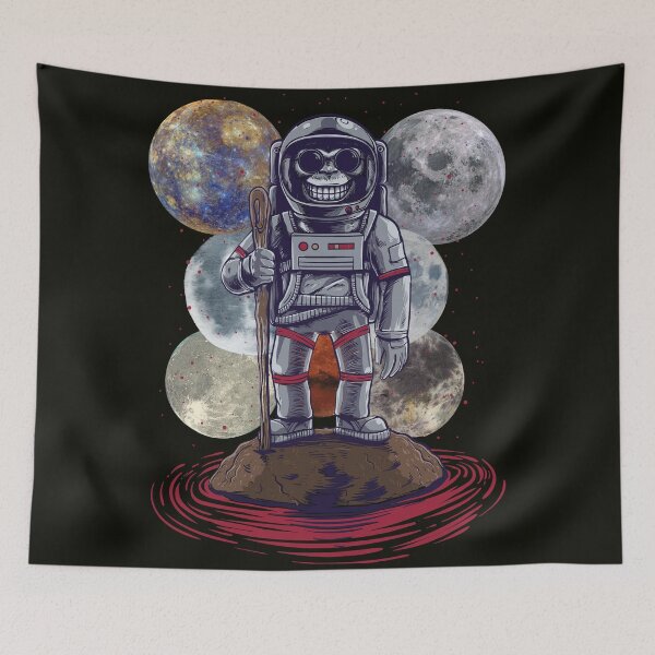 Item preview, Monkey Astronaut Exploring Space designed and sold by ArtOfStars.