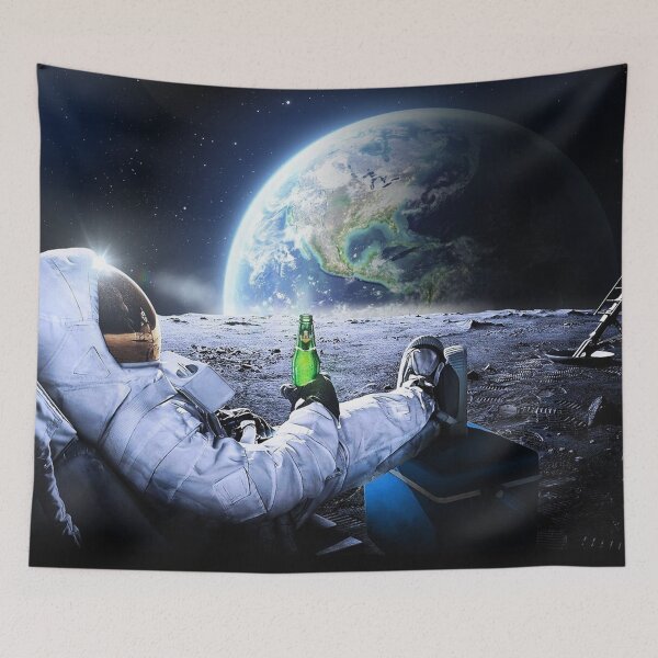 Item preview, Astronaut on the Moon with beer ⛔ HQ-quality, BESTSELLER designed and sold by etsymerch.