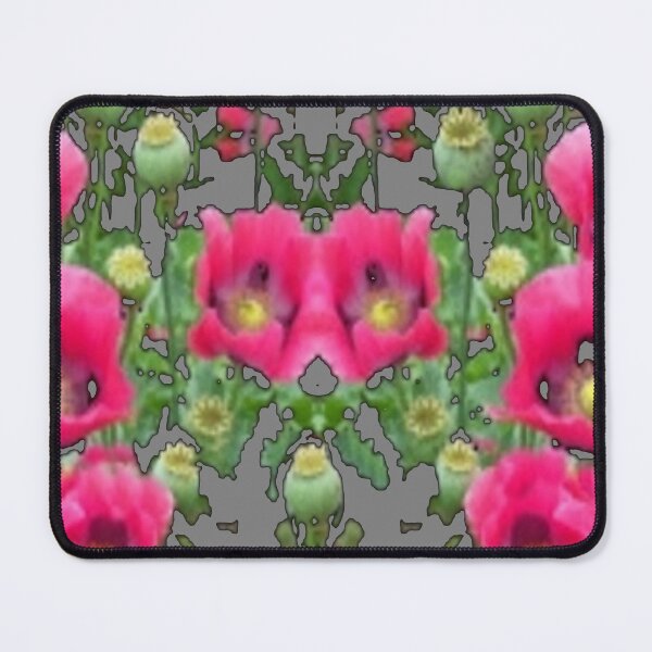 Item preview, CHARCOAL GREY PINK POPPY GARDEN ABSTRACT ART designed and sold by sharlesart.
