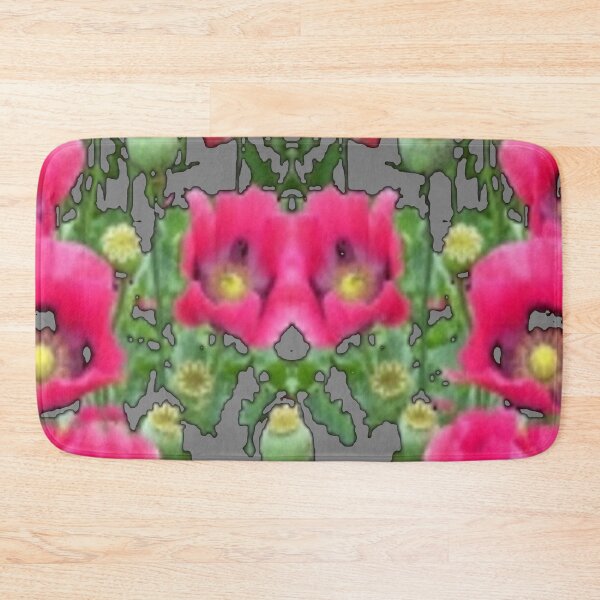 Item preview, CHARCOAL GREY PINK POPPY GARDEN ABSTRACT ART designed and sold by sharlesart.
