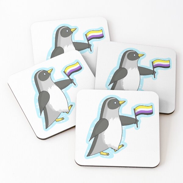 Item preview, Nonbinary Rights Penguin designed and sold by random-mica-art.