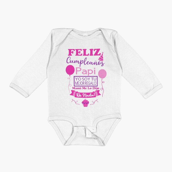 Item preview, Feliz Cumpleanos Papi Baby Onesie designed and sold by SunshneSurvival.