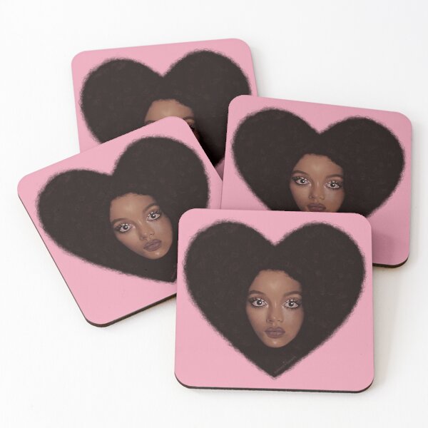 Item preview, Whitney Heart Afro designed and sold by nancyvheart / thelamehuman.