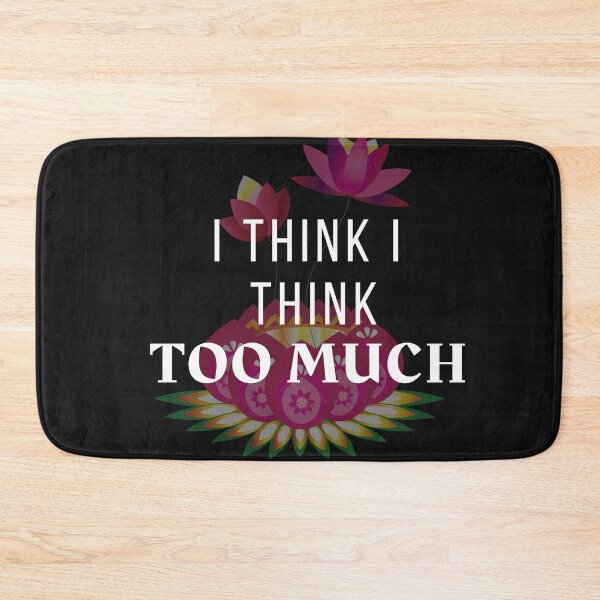 Item preview, Retro Lotus Flower I Think I Think Too Much designed and sold by universegrace.