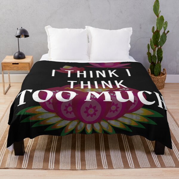 Item preview, Retro Lotus Flower I Think I Think Too Much designed and sold by universegrace.