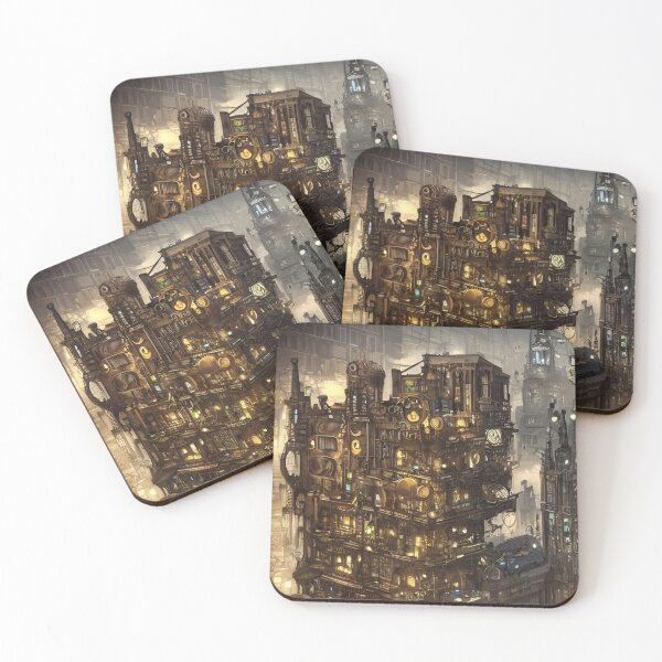 Item preview, Steampunk City Cyberpunk designed and sold by Art-of-AI.