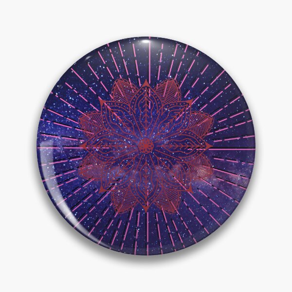 Item preview, Space night sky tar shiny bright with rose pattern in the middle designed and sold by SoulthreadzStudio.