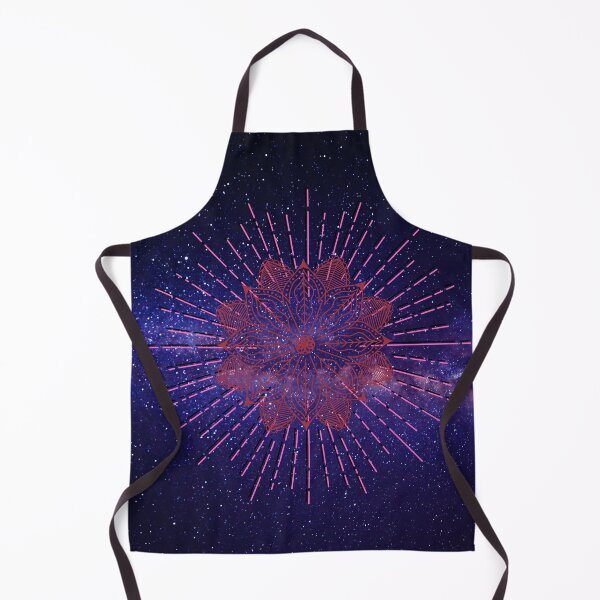 Item preview, Space night sky tar shiny bright with rose pattern in the middle designed and sold by SoulthreadzStudio.