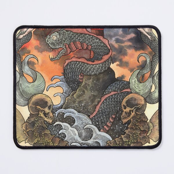 Item preview, Sea Monster Serpent and Lighthouse designed and sold by MarkADArt.