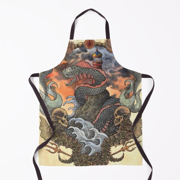 Item preview, Sea Monster Serpent and Lighthouse designed and sold by MarkADArt.