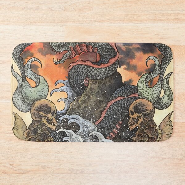 Item preview, Sea Monster Serpent and Lighthouse designed and sold by MarkADArt.