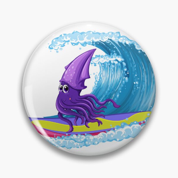 Item preview, Octopus surfing in the ocean - Illustration design designed and sold by NerimaxCreative.
