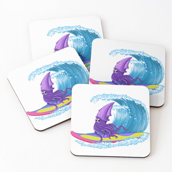 Item preview, Octopus surfing in the ocean - Illustration design designed and sold by NerimaxCreative.