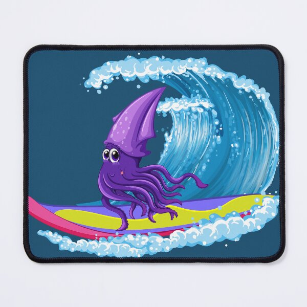 Item preview, Octopus surfing in the ocean - Illustration design designed and sold by NerimaxCreative.