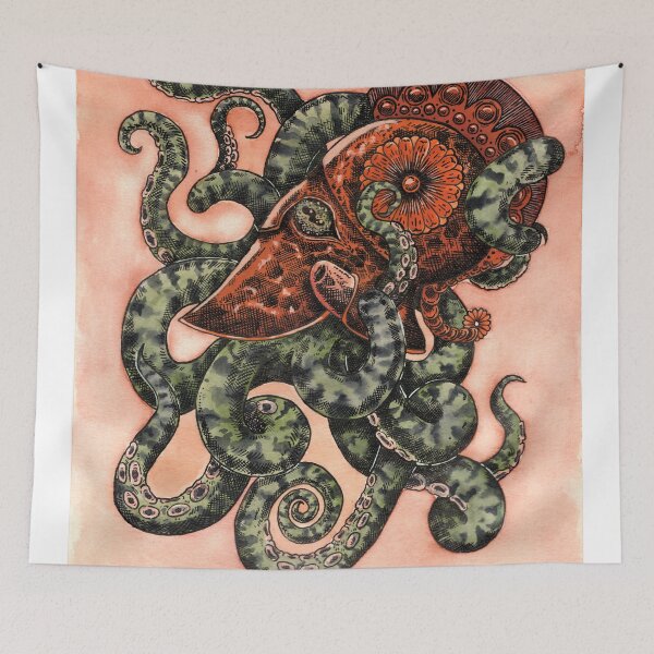 Item preview, Helmeted Octopus Warrior designed and sold by MarkADArt.