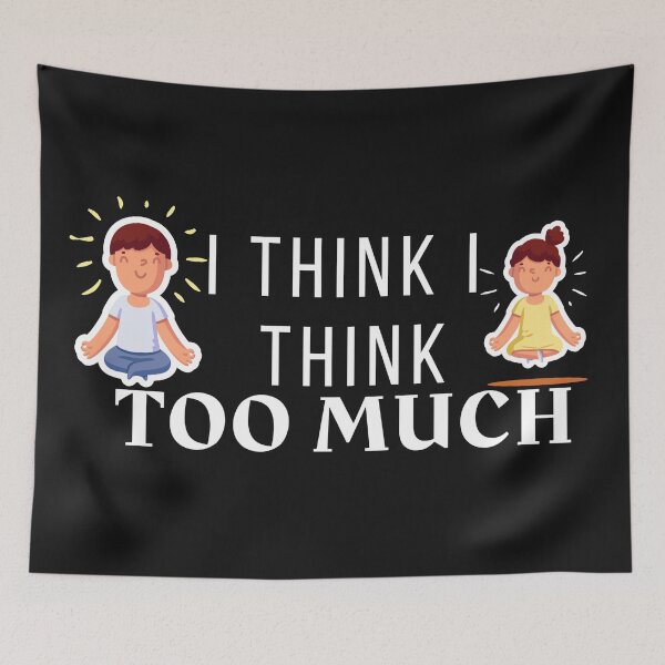 Item preview, Two Cute Baby Cartoons I Think I Think Too Much designed and sold by universegrace.