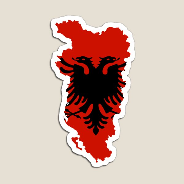 Item preview, Flag Map of Albania designed and sold by Beluga Cat.