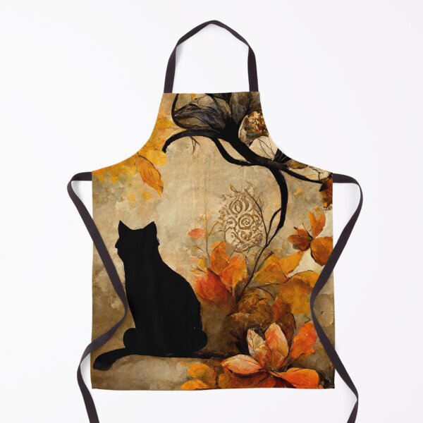 Item preview, Black Cat in Fall Leaves | Art Nouveau Style | Autumn Colors | Autumn Flowers Vol. 5 designed and sold by Jennykies.