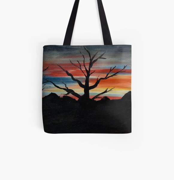 Sunset Silhouette All Over Print Tote Bag
