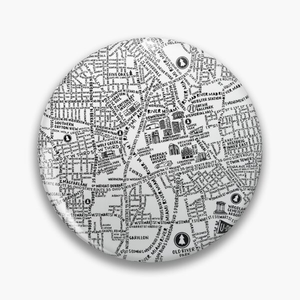 Artikelvorschau, Dayton Ohio Kartenkunst entworfen und verkauft von fiberandgloss.