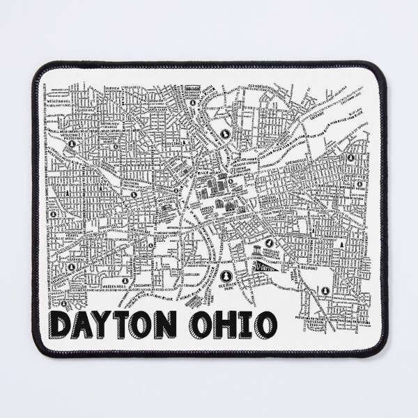 Item preview, Dayton Ohio Map Art designed and sold by fiberandgloss.