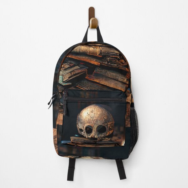 Item preview, AI generated pile of books with a skull designed and sold by JinxedMonster.