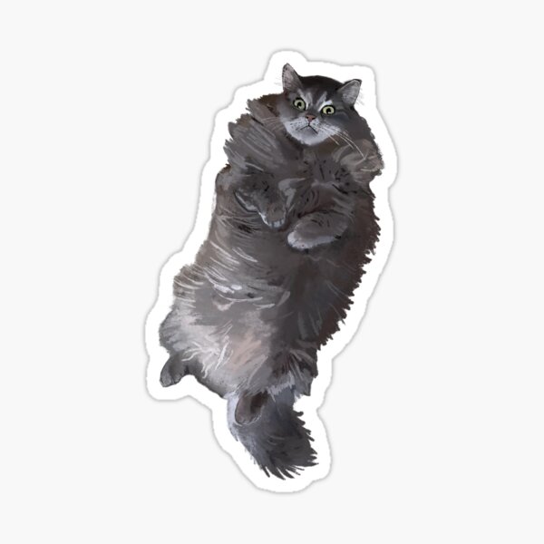 Item preview, Gray Long Haired Cat designed and sold by Booneb.