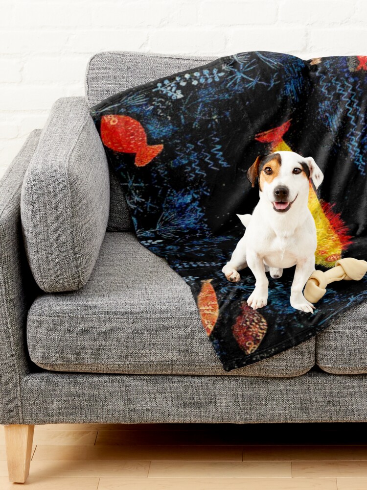 Alternate view of Paul Klee "Der Goldfisch" - "The Goldfish" by Klee Pet Blanket