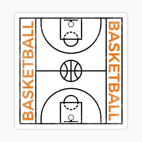 "Basketball Court Line Court Design" Sticker for Sale by SlamDunkan