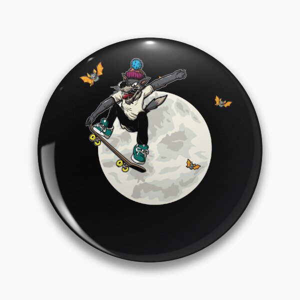Item preview, Werewolf Skateboarding Over Moon designed and sold by Halloweenishere.