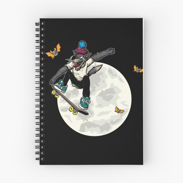 Item preview, Werewolf Skateboarding Over Moon designed and sold by Halloweenishere.