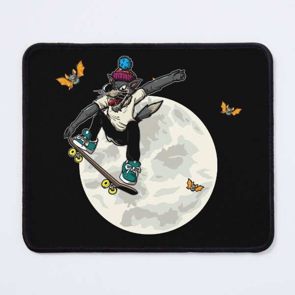 Item preview, Werewolf Skateboarding Over Moon designed and sold by Halloweenishere.