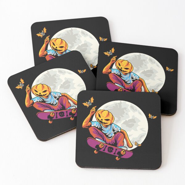 Item preview, Pumpkin Skateboarding Over Moon designed and sold by Halloweenishere.