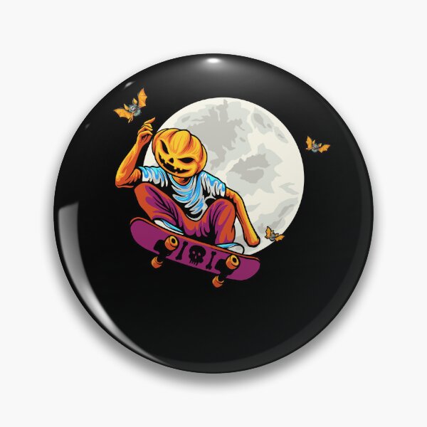 Item preview, Pumpkin Skateboarding Over Moon designed and sold by Halloweenishere.