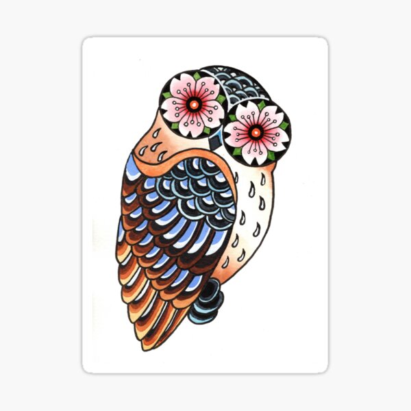 Owl Pattern 5 Sticker