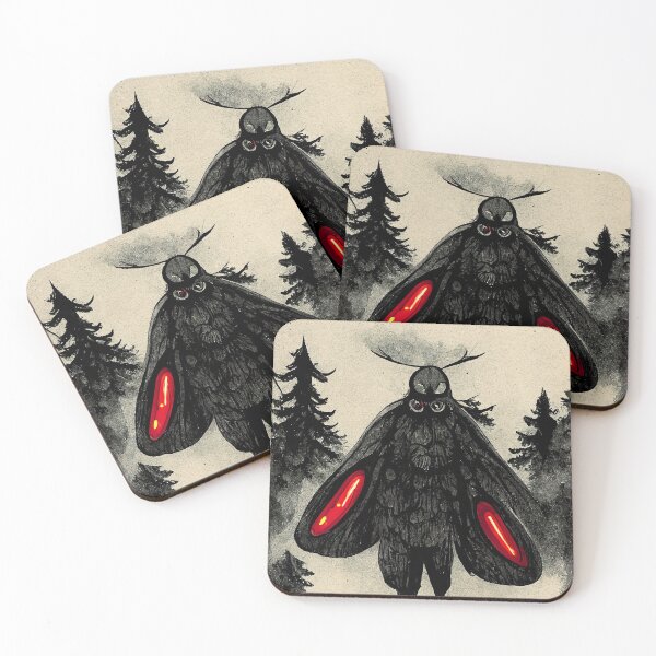 Item preview, Mothman in forest abstract Illustration  designed and sold by JinxedMonster.