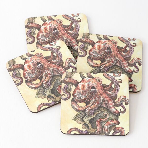Item preview, octopus and skull designed and sold by MarkADArt.