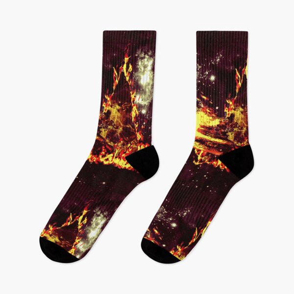 Item preview, triangle and fireball in space designed and sold by CraktmanShop.