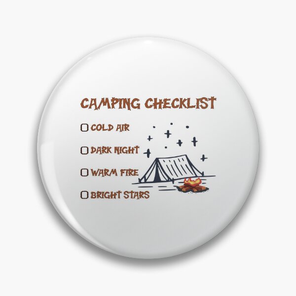 Item preview, Camping checklist Stary Night and  Warm Fire  designed and sold by Add To Cart.