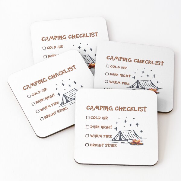 Item preview, Camping checklist Stary Night and  Warm Fire  designed and sold by Add To Cart.