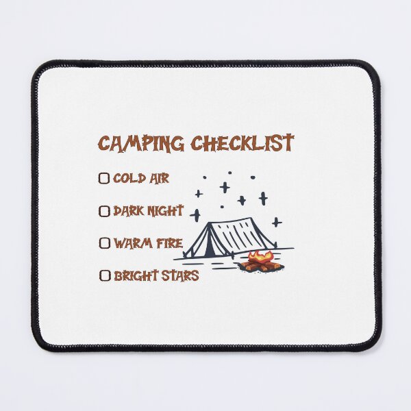 Item preview, Camping checklist Stary Night and  Warm Fire  designed and sold by Add To Cart.