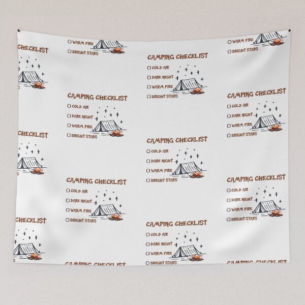 Item preview, Camping checklist Stary Night and  Warm Fire  designed and sold by Add To Cart.