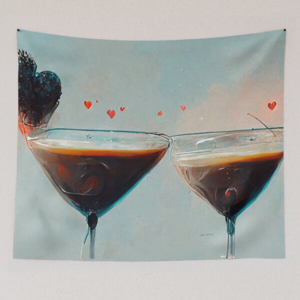 Aperçu de l'œuvre Expresso Martini | cocktail | Oeuvre | Illustration créée et vendue par DadoDesigns.